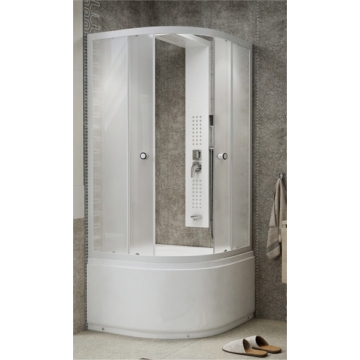 Sanimix Zuhanykabin magastálcás, katedrál üveges zuhanykabin 90x90x200 - Zuhanykabinok tálcával