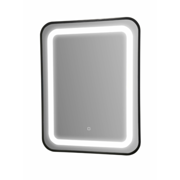 Sanotechnik Tükör, fekete keret, LED világítással 60 x 80 cm 60 x 80 cm