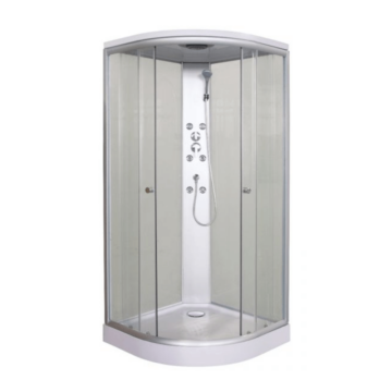 Sanotechnik Hidromasszázs zuhanykabin, fehér 90x90x215cm