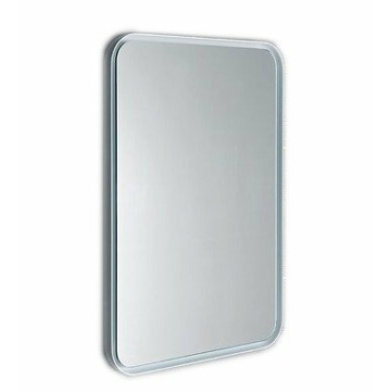 Sapho FLOAT tükör LED világítással, fehér kerettel, lekerekített, 60x80 cm, 22572