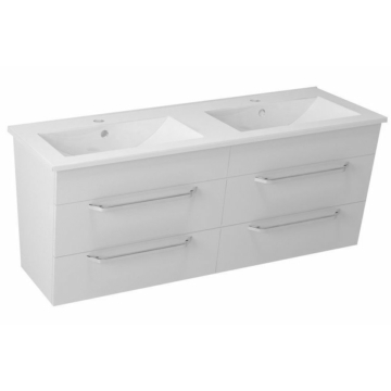 Sapho KALI mosdótartó szekrény, 4 fiókkal, 120x50x46cm, fehér