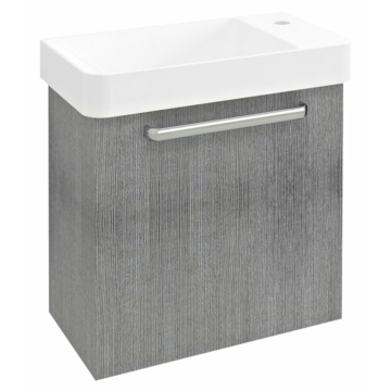 Sapho LATUS VIII mosdótartó szekrény, balos/jobbos, 51x50x28cm, ezüst tölgy, LT080-1111