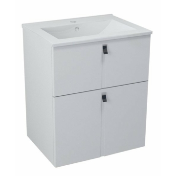 Sapho MITRA 60,5x70x46 cm mosdótartó szekrény, mosdó nélkül, fehér, MT061