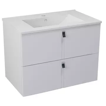 Sapho MITRA 75,5x55x46cm mosdótartó szekrény 2 fiókkal, mosdó nélkül fehér, MT071
