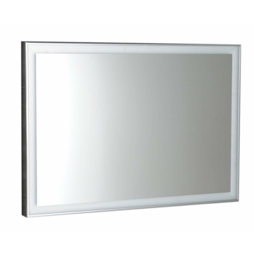 Sapho LUMINAR tükör aluminium kerettel, led világítással, fekvő, 90x50 cm, NL559