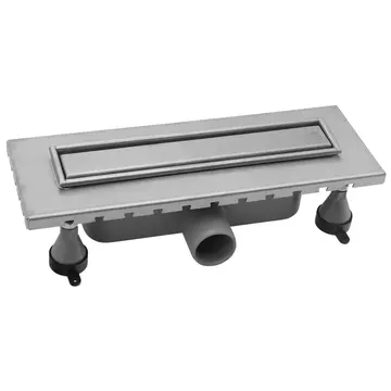 OMP TEA ESSEFLOW padlóösszefolyó rosttal, 310x60x80mm, INOX6963.101.8 - 6963.101.8