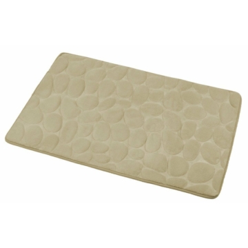 AQUALINE fürdőszobai szőnyeg csúszásgátlóval, 50x80cm, 10% mikroszálas, bézs