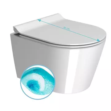 Sapho Gsi KUBE X Swirlflush fali WC, ExtraGlase, 46x35cm 941811