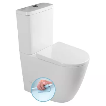 Sapho Turku Rimless WC, Soft-Close ülőke, alsó-hátsó bekötés PC104WR