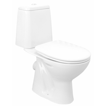 Aqualine Riga monoblokkos WC, hátsó kifolyású, króm duál gombos öblítőmechanika, WC-ülőke nélkül RG601