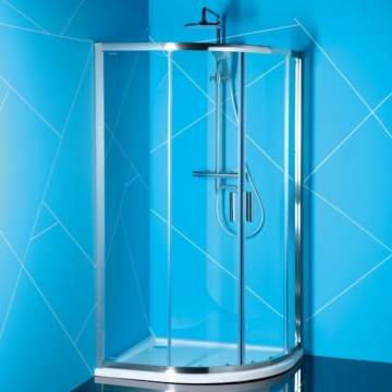 Sapho Polysan Easy Line íves zuhanykabin, 1000x800mm, transzparent üveg, 6mm, 190 cm magas EL2915