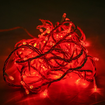Dekortrend Vezérlős LED fényfüzér fehér kábeles - piros szín 6 m, 120 LED KDVF 124