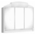 Aqualine Rano tükrös műanyag fürdőszoba szekrény, 59x51x16 cm, 541302