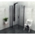 Sapho Polysan Zoom Line Black íves zuhanykabin, balos, 900x900mm, transzparent, fekete, 6mm, 200 cm magas ZL2615BL
