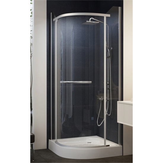 Sanimix Negyedköríves, keret nélküli nyílóajtós zuhanykabin 90x90x195 - Zuhanykabinok