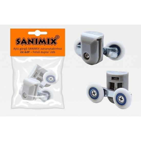Sanimix Felső görgő zuhanykabinhoz, dupla 2db/cs. - Zuhanykabin alkatrészek