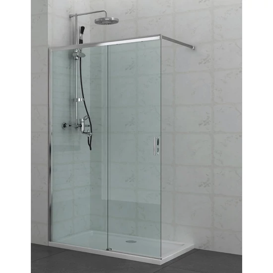 Sanotechnik WALK-IN zuhanyfal tolóajtóval 120-122x195cm