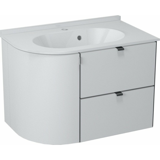 Sapho PULSE mosdótartó szekrény, jobbos, 75x52x45cm, fehér/antracit
