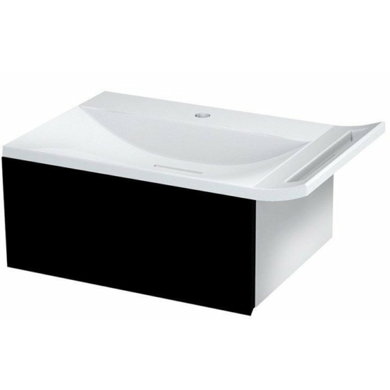 Sapho ZEUS mosdótartó szekrény rejtett szifonnal, 60x26x45 cm, fekete/titan aluZE072 - ZE072