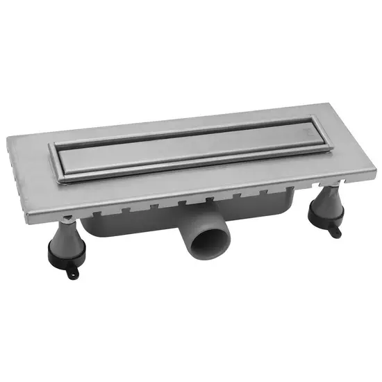 OMP TEA ESSEFLOW padlóösszefolyó rosttal, 310x60x80mm, INOX6963.101.8 - 6963.101.8