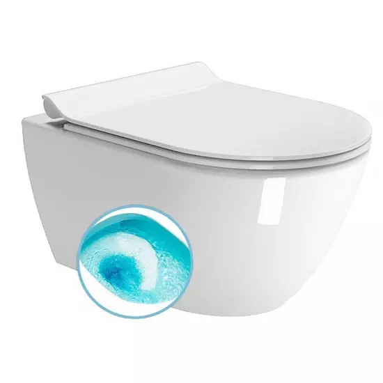 Sapho Gsi Pura Swirlflush fali WC, 55x36cm, fehér 881511