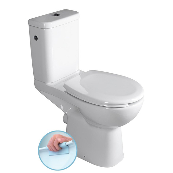 Sapho Etiuda WC mozgáskorlátozottaknak, Clean ON, hátsó kifolyású, Rimless, 45,5cm, WC-ülőke nélkül K11-0221
