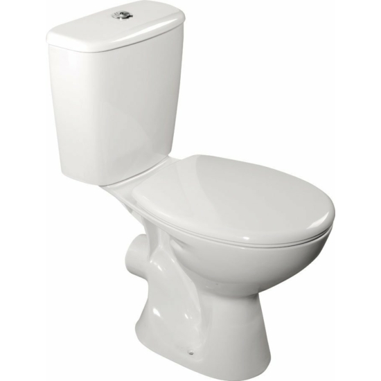 Aqualine JUAN monoblokkos WC, hátsó kifolyású, króm duál gombos öblítőmechanika, WC-ülőke nélkül LC2154