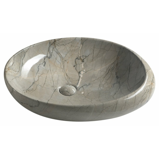 Sapho Dalma kerámiamosdó, 68x44x16,5cm, szürke márvány MM313