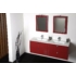 Kép 2/6 - Sapho MITRA mosdótartó szekrény mosdóval, 6 fiókos, 150x70x46 cm , bordó