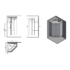 Kép 2/2 - Aqualine Zoja mosdótartó szekrény, 2 ajtós, 39x74x39cm, fehér