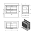Kép 3/3 - Sapho LARITA mosdótartó szekrény, 2 fiókkal, 86x55x48cm, grafit tölgy
