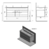 Kép 4/4 - Sapho MEDIENA mosdótartó szekrény, 2 fiókkal, 117x50,5x48,5cm, matt fehér