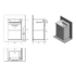 Kép 3/3 - Aqualine Poly mosdótartó szekrény, 1 ajtós, 51,8x74,6x42,4cm, fehér