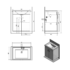 Kép 5/5 - Aqualine Poly mosdótartó szekrény, 2 ajtós, 66x74,6x46,5cm, fehér