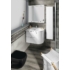 Kép 2/8 - Sapho PULSE mosdótartó szekrény, 2 fiókkal, 1 ajtóval, balos, 75x52x45cm, fehér/antracit