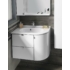 Kép 3/8 - Sapho PULSE mosdótartó szekrény, 2 fiókkal, 1 ajtóval, balos, 75x52x45cm, fehér/antracit