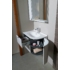 Kép 4/8 - Sapho PULSE mosdótartó szekrény, 2 fiókkal, 1 ajtóval, balos, 75x52x45cm, fehér/antracit