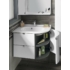 Kép 5/8 - Sapho PULSE mosdótartó szekrény, 2 fiókkal, 1 ajtóval, balos, 75x52x45cm, fehér/antracit