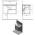 Kép 8/8 - Sapho PULSE mosdótartó szekrény, jobbos, 75x52x45cm, fehér/antracit