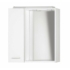 Kép 1/6 - Aqualine Zoja tükrös szekrény halogén világítással, 60x60x14 cm, fehér, balos, 45021
