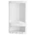 Kép 1/2 - Aqualine JUNIOR Sarokpolc zuhanyzóba, 189x385x139 mm, ABS fehér, 8079
