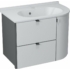 Kép 1/8 - Sapho PULSE mosdótartó szekrény, 2 fiókkal, 1 ajtóval, balos, 75x52x45cm, fehér/antracit