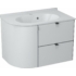 Kép 1/8 - Sapho PULSE mosdótartó szekrény, jobbos, 75x52x45cm, fehér/antracit