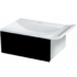 Kép 1/7 - Sapho ZEUS mosdótartó szekrény rejtett szifonnal, 60x26x45 cm, fekete/titan aluZE072 - ZE072