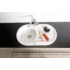 Kép 3/6 - Sapho Gránit mosogató csepegtető tálcával, 86x50cm,fehér