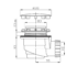 Kép 2/2 - Sapho Zuhanytálca szifon, 90cm, ABS, matt fekete