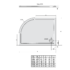 Kép 3/3 - Sapho POLYSAN RENA öntöttmárvány zuhanytálca, 90x80x4cm, R550, bal 72890