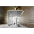Kép 6/8 - Aqualine Alain szögletes zuhanykabin, 80x80cm, BRICK üveg, 4mm, 185cm magas