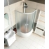 Kép 4/5 - Aqualine Arlen íves zuhanykabin, 80x80x150cm, BRICK üveg, 4mm, 150 cm magas