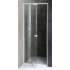 Kép 2/9 - Aqualine Amico  nyíló zuhanyajtó, 100-122x185cm, fehér profil, 6mm transparent üveg
